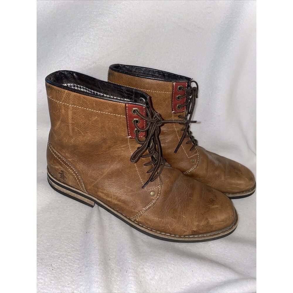 Penguin CHUKKA BOOTS Jerry Jeff  Men Leather Brown 13 Munsingwear Preppy